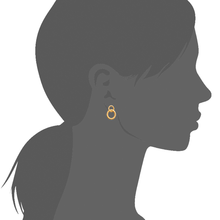 Load image into Gallery viewer, Mystigrey Josephine .925 Sterling Silver Plated Rhodium and 18K Gold Plated Earrings
