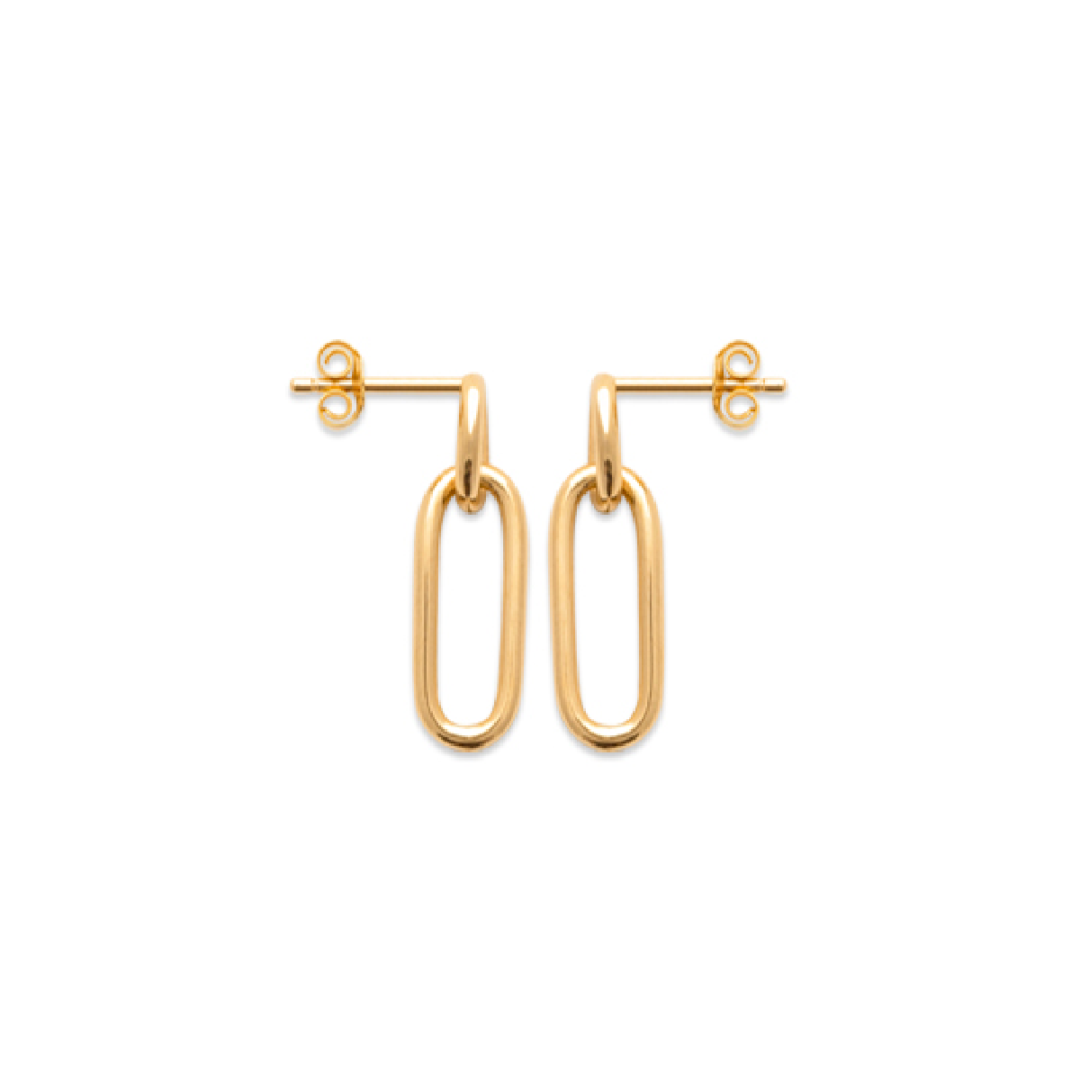 Mystigrey Julie .925 Sterling Silver Plated Rhodium and 18K Gold Plated Stud Earrings