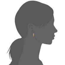 Load image into Gallery viewer, Mystigrey Julie .925 Sterling Silver Plated Rhodium and 18K Gold Plated Stud Earrings
