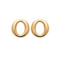 Mystigrey Octavia .925 Sterling Silver Plated Rhodium and 18K Gold Plated Stud Earrings