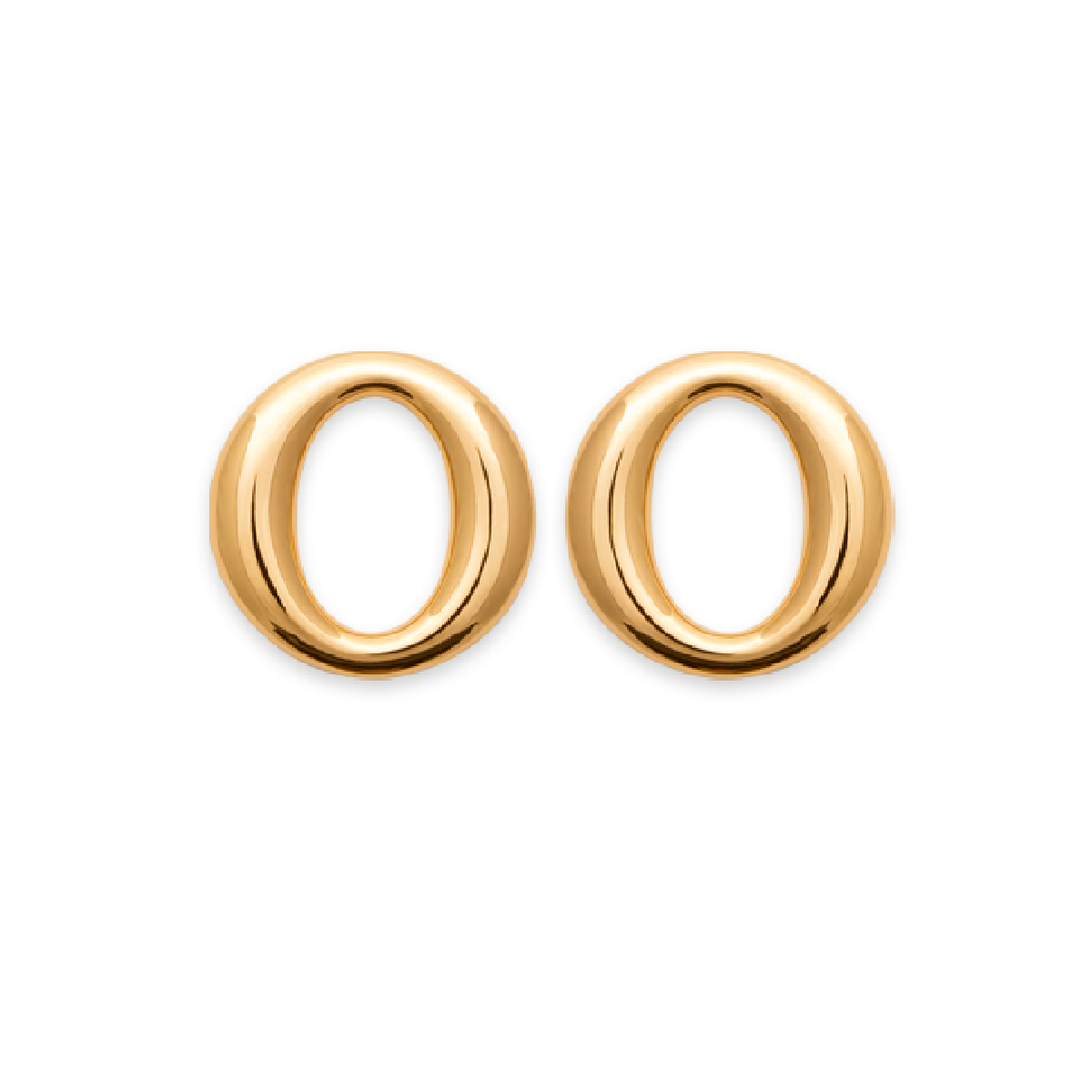 Mystigrey Octavia .925 Sterling Silver Plated Rhodium and 18K Gold Plated Stud Earrings
