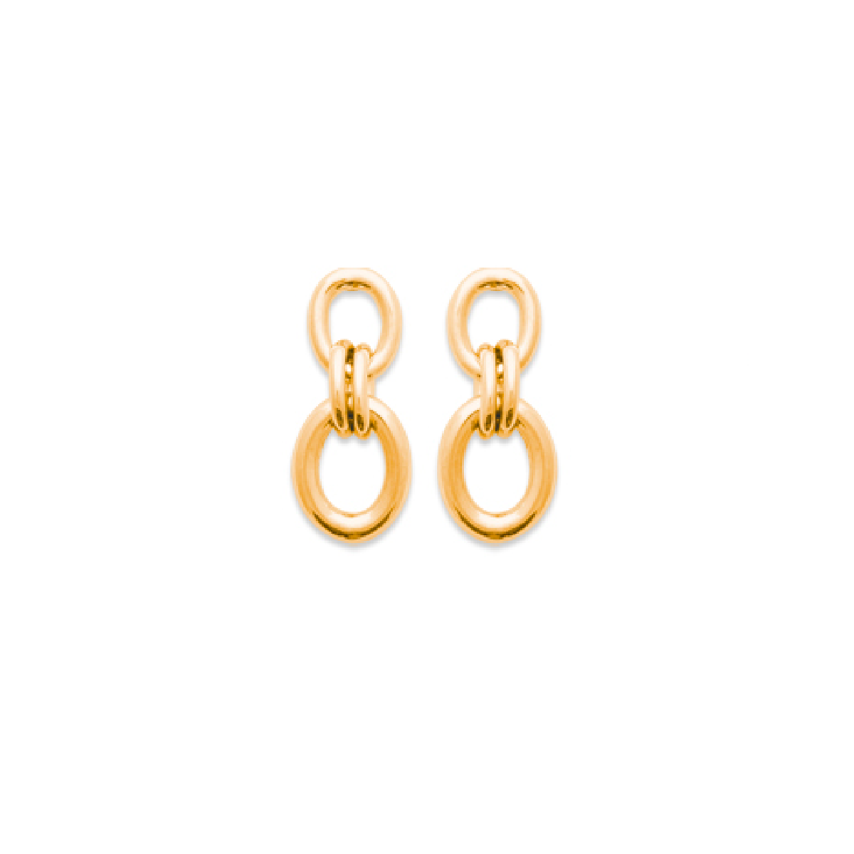 Mystigrey Emilie .925 Sterling Silver Plated Rhodium and 18K Gold Plated Stud Earrings