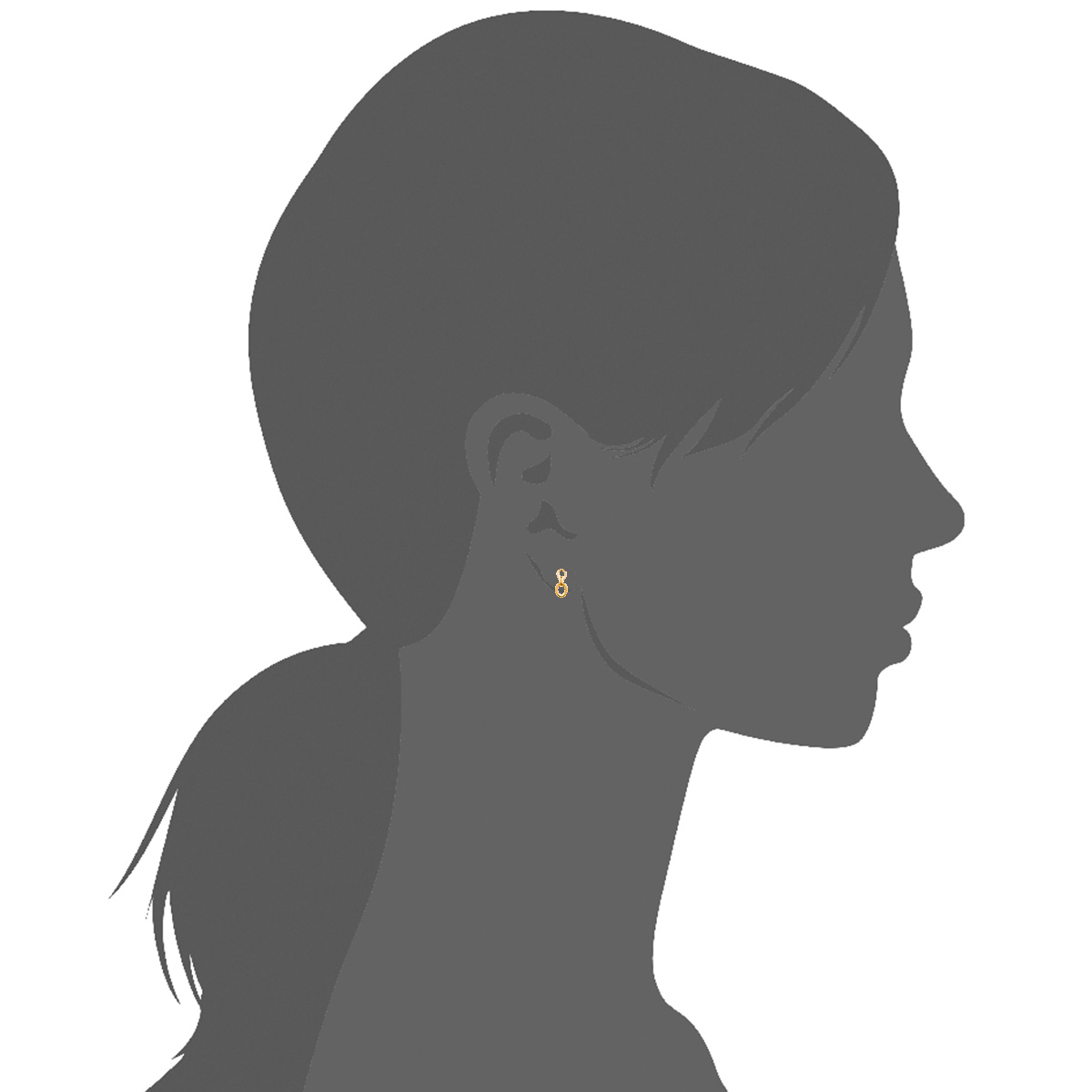 Mystigrey Emilie .925 Sterling Silver Plated Rhodium and 18K Gold Plated Stud Earrings