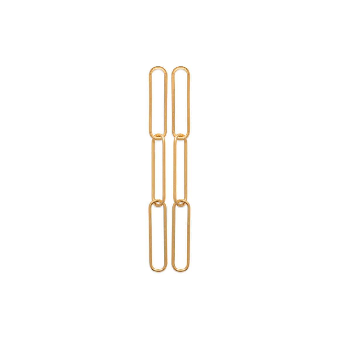 Mystigrey Piper Three .925 Sterling Silver Plated Rhodium and 18K Gold Plated Stud Earrings