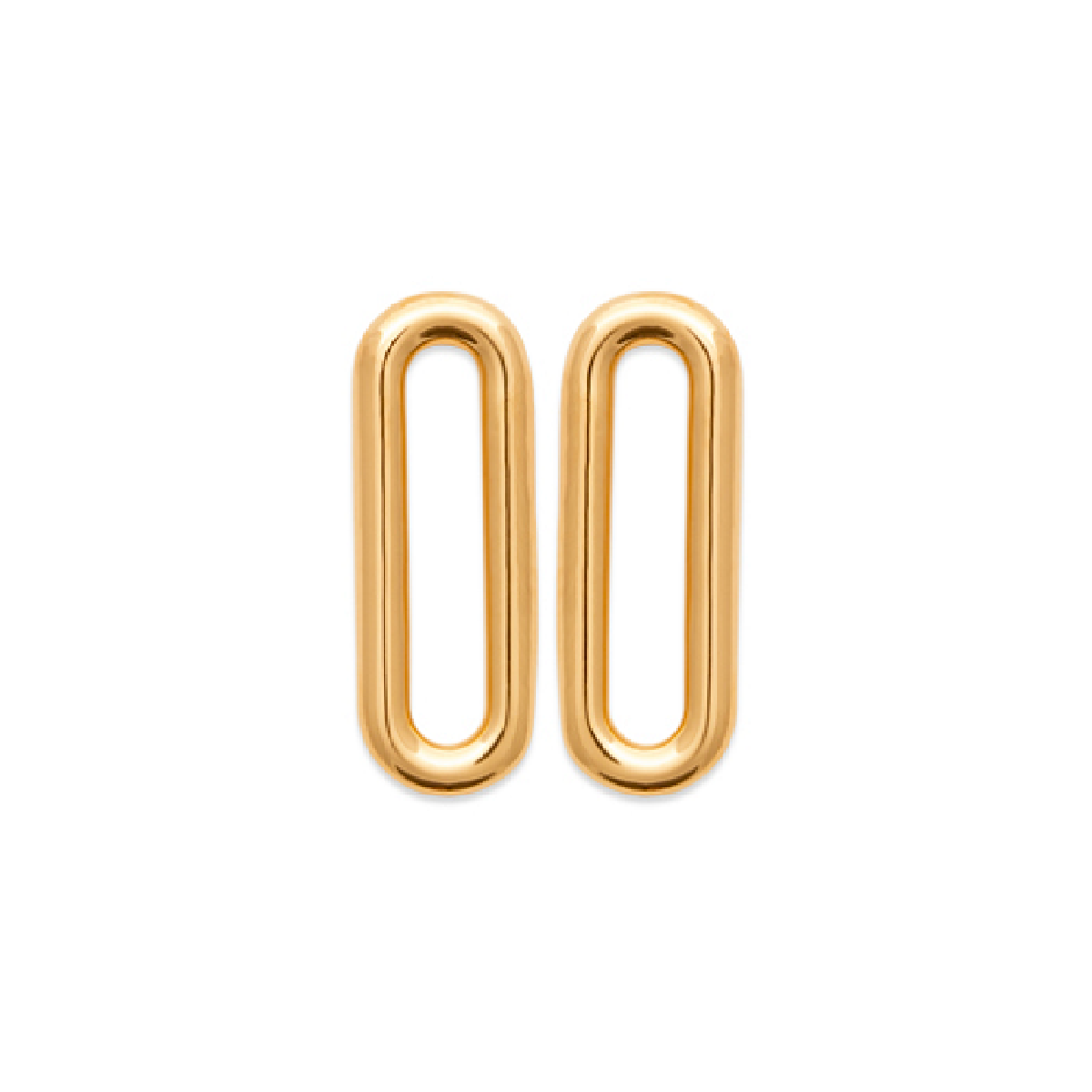 Mystigrey Mackenzie .925 Sterling Silver Plated Rhodium and 18K Gold Plated Stud Earrings