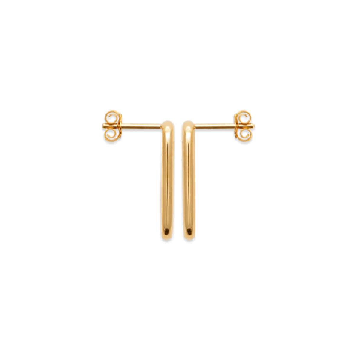 Mystigrey Mackenzie .925 Sterling Silver Plated Rhodium and 18K Gold Plated Stud Earrings