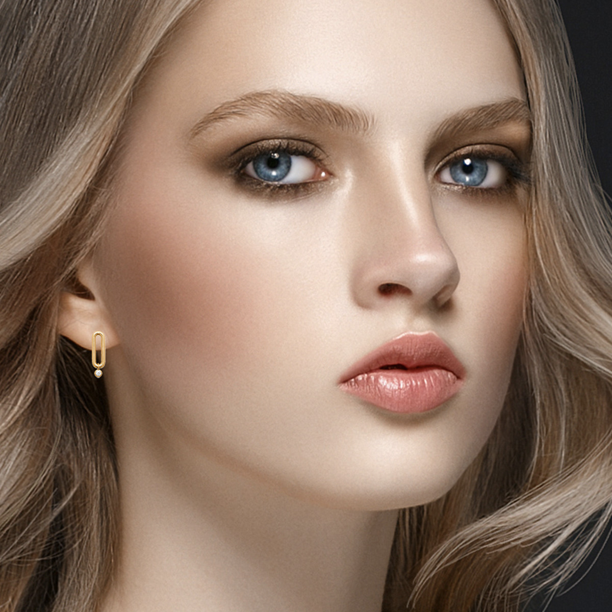 Mystigrey Mackenzie .925 Sterling Silver Plated Rhodium and 18K Gold Plated Stud Earrings for Women with Cubic Zirconia