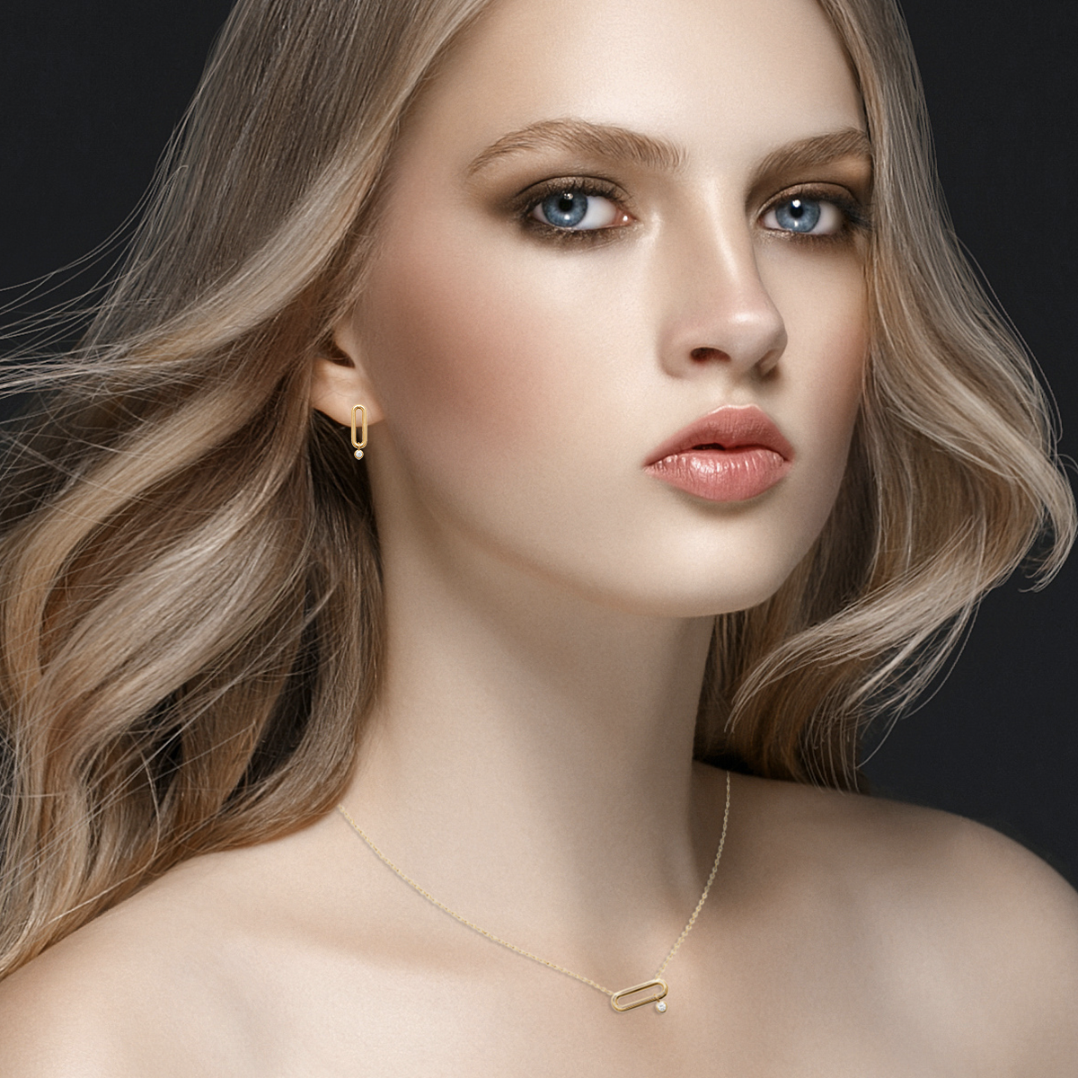 Mystigrey Mackenzie .925 Sterling Silver Plated Rhodium and 18K Gold Plated Stud Earrings for Women with Cubic Zirconia