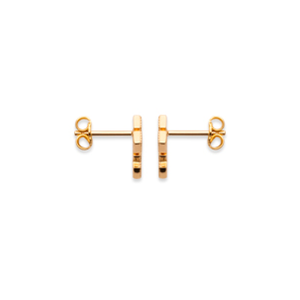 Mystigrey Cross 18K Gold Plated Earrings for Women with Cubic Zirconia