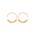 Mystigrey Cesaria .925 Sterling Silver Plated Rhodium and 18K Gold Plated Circle Earrings