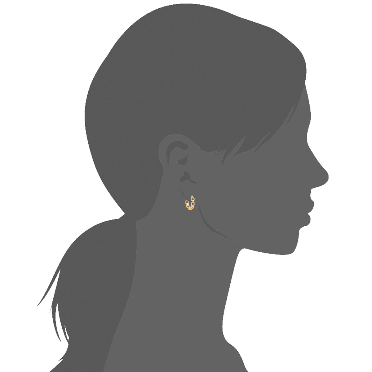Mystigrey Emilie .925 Sterling Silver Plated Rhodium and 18K Gold Plated Hoop Earrings
