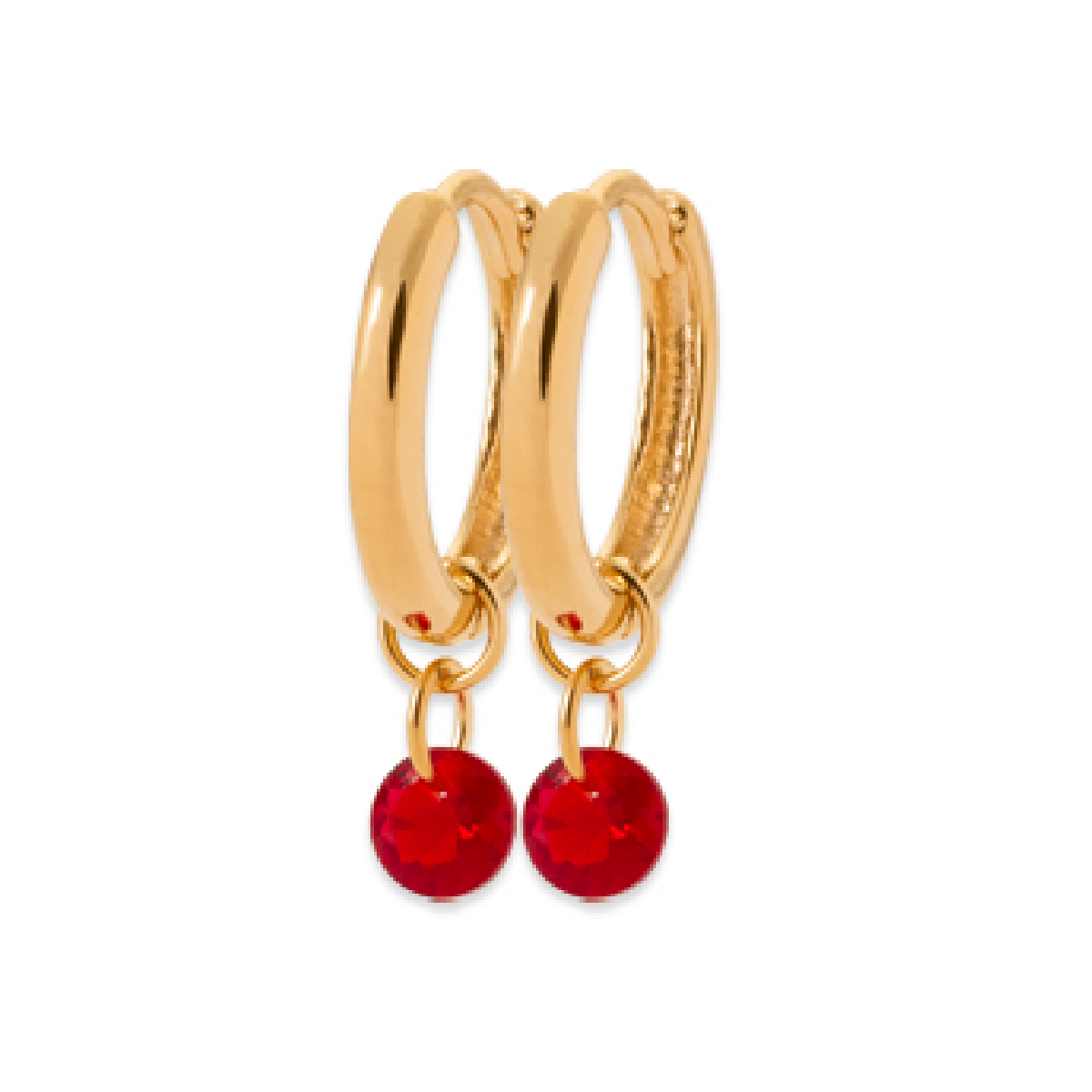 Mystigrey Tinker Bell 18K Gold Plated Hoop Earrings for Women Blue, Pink or Red