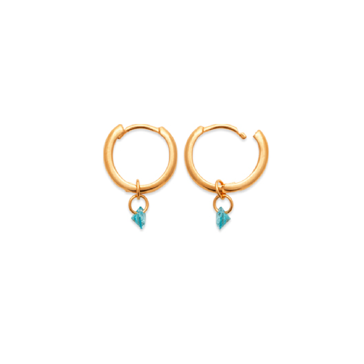 Mystigrey Tinker Bell 18K Gold Plated Hoop Earrings for Women Blue, Pink or Red
