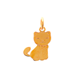 Mystigrey Cat .925 Sterling Silver Plated Rhodium and 18K Gold Plated Pendant