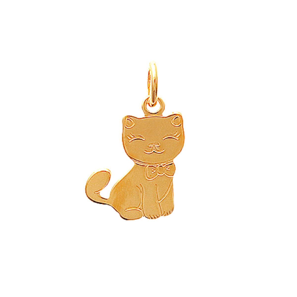 Mystigrey Cat .925 Sterling Silver Plated Rhodium and 18K Gold Plated Pendant