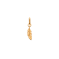 Mystigrey Ariel Feather .925 Sterling Silver Plated Rhodium and 18K Gold Plated Pendant