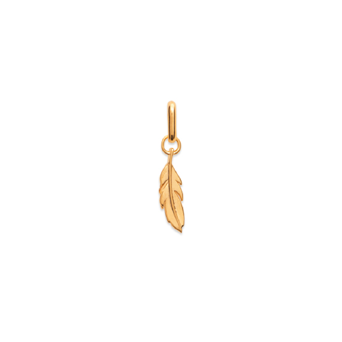 Mystigrey Ariel Feather .925 Sterling Silver Plated Rhodium and 18K Gold Plated Pendant