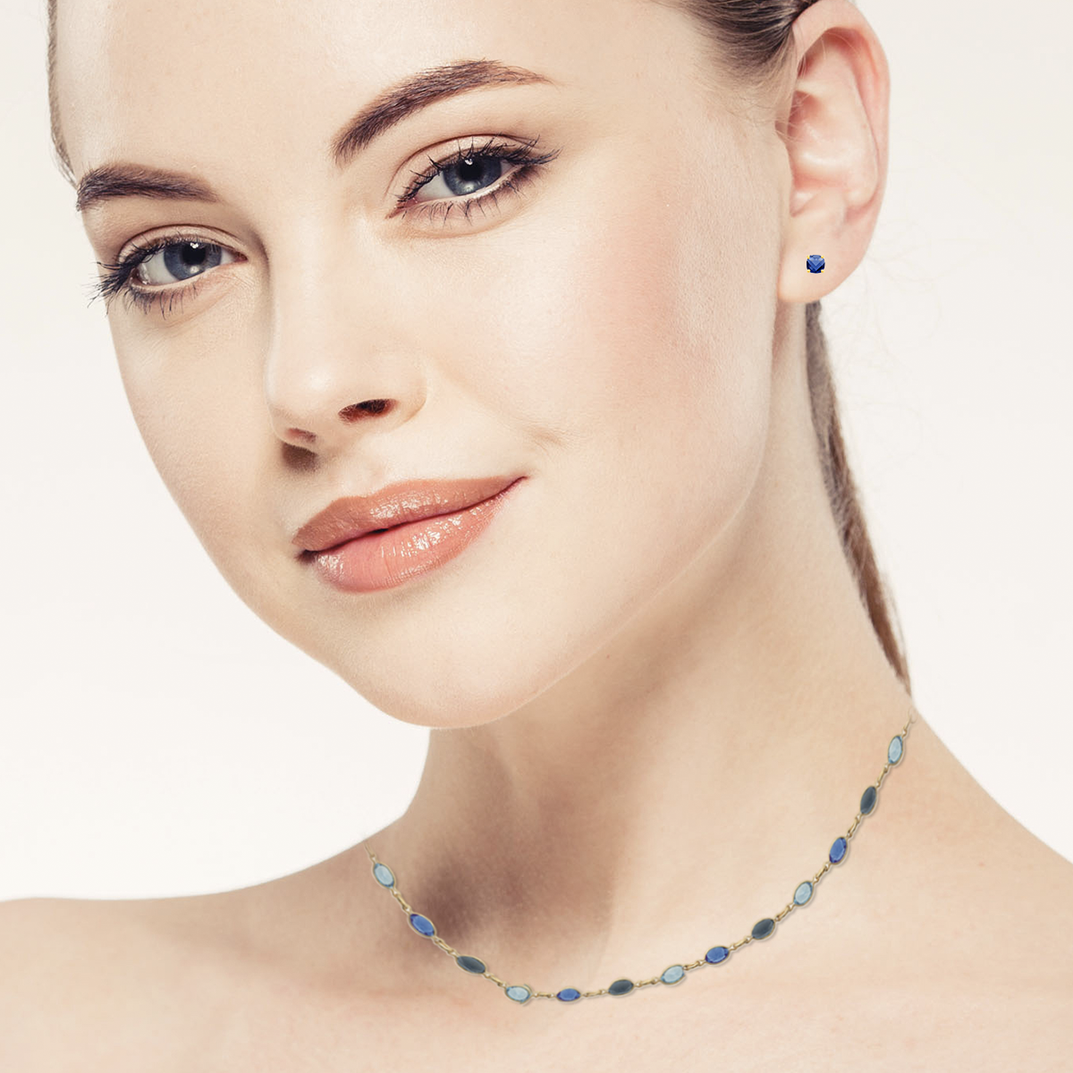 Mystigrey Oceana 18K Gold Plated Necklace for Women Blue or Pink