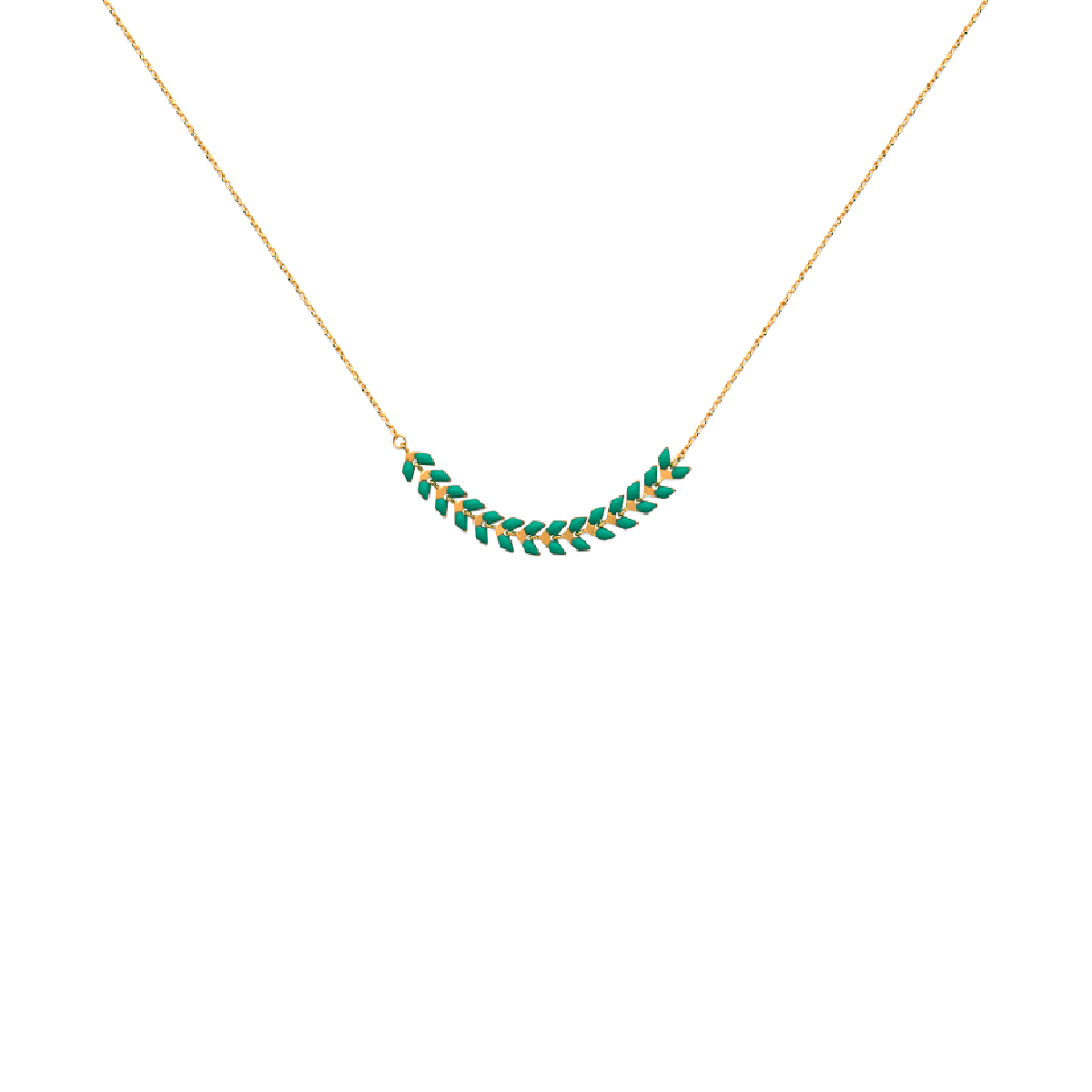 Mystigrey Eden Blue, Green or Red 18K Gold Plated Necklace for Women