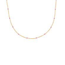 Load image into Gallery viewer, Mystigrey Colette 18K Gold Plated Necklace for Women Available in Turquoise, Blue, Red, Pink and Black
