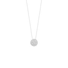 Load image into Gallery viewer, Mystigrey Calysta .925 Sterling Silver Plated Rhodium  and 18K Gold Plated Necklace for Women with Cubic Zirconia
