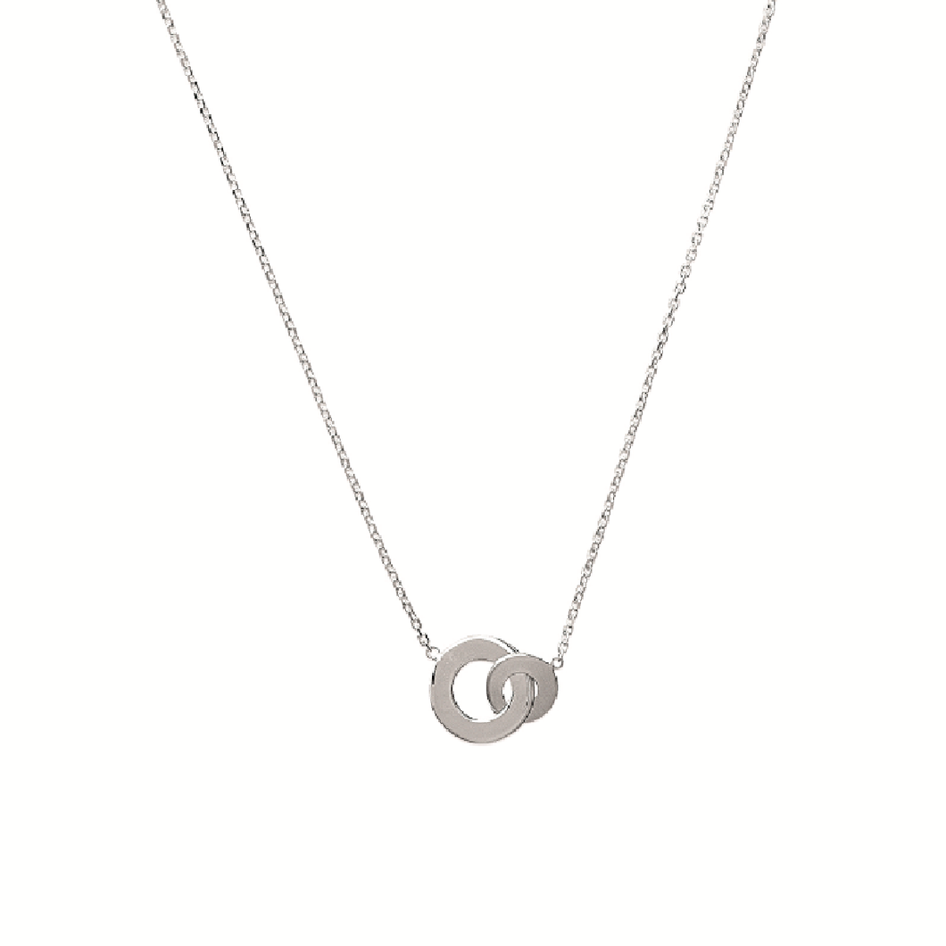 Mystigrey Carter .925 Sterling Silver Plated Rhodium  and 18K Gold Plated Necklace