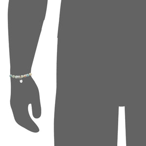 Mystigrey Rio Stainless Steel Bracelet for Men Amazonite, Pastel  Large