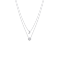 Mystigrey Moon .925 Sterling Silver Plated Rhodium and 18K Gold Plated Dual Necklace
