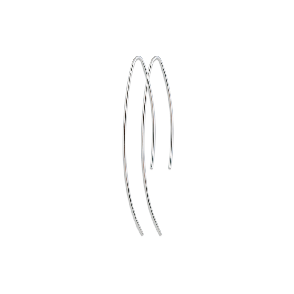Liberty Long Earrings in 925 Sterling Silver Plated Rhodium