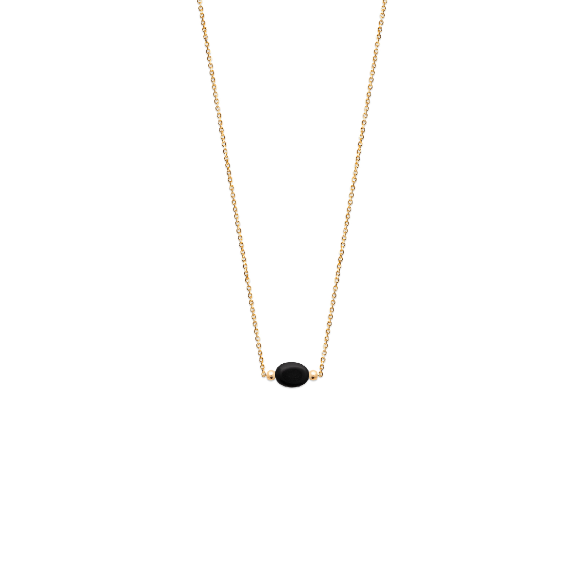 Mystigrey Serenity 18K Gold Plated  Necklace for Women Gold Available in Black Agate, Blue Amazonite, Pink Quartz, Purple Amethyst, White Moonstone, and Green Aventurine Small