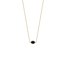 Load image into Gallery viewer, Mystigrey Serenity 18K Gold Plated  Necklace for Women Gold Available in Black Agate, Blue Amazonite, Pink Quartz, Purple Amethyst, White Moonstone, and Green Aventurine Small
