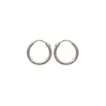 Mysti Hoop Earrings in 925 Sterling Silver Plated Rhodium, view 9