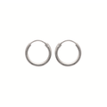 Mysti .925 Sterling Silver Plated Rhodium Hoop Earrings