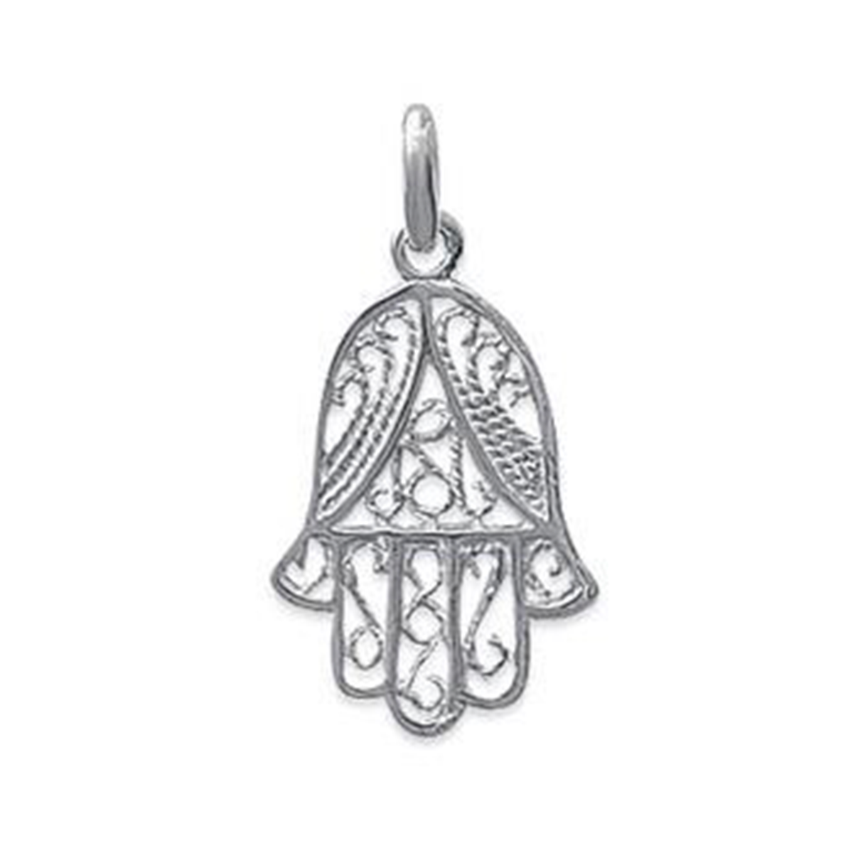 Mystigrey Hamsa .925 Sterling Silver Pendant and 18K Gold Plated for Women and Men with Cubic Zirconia, Blue, Red