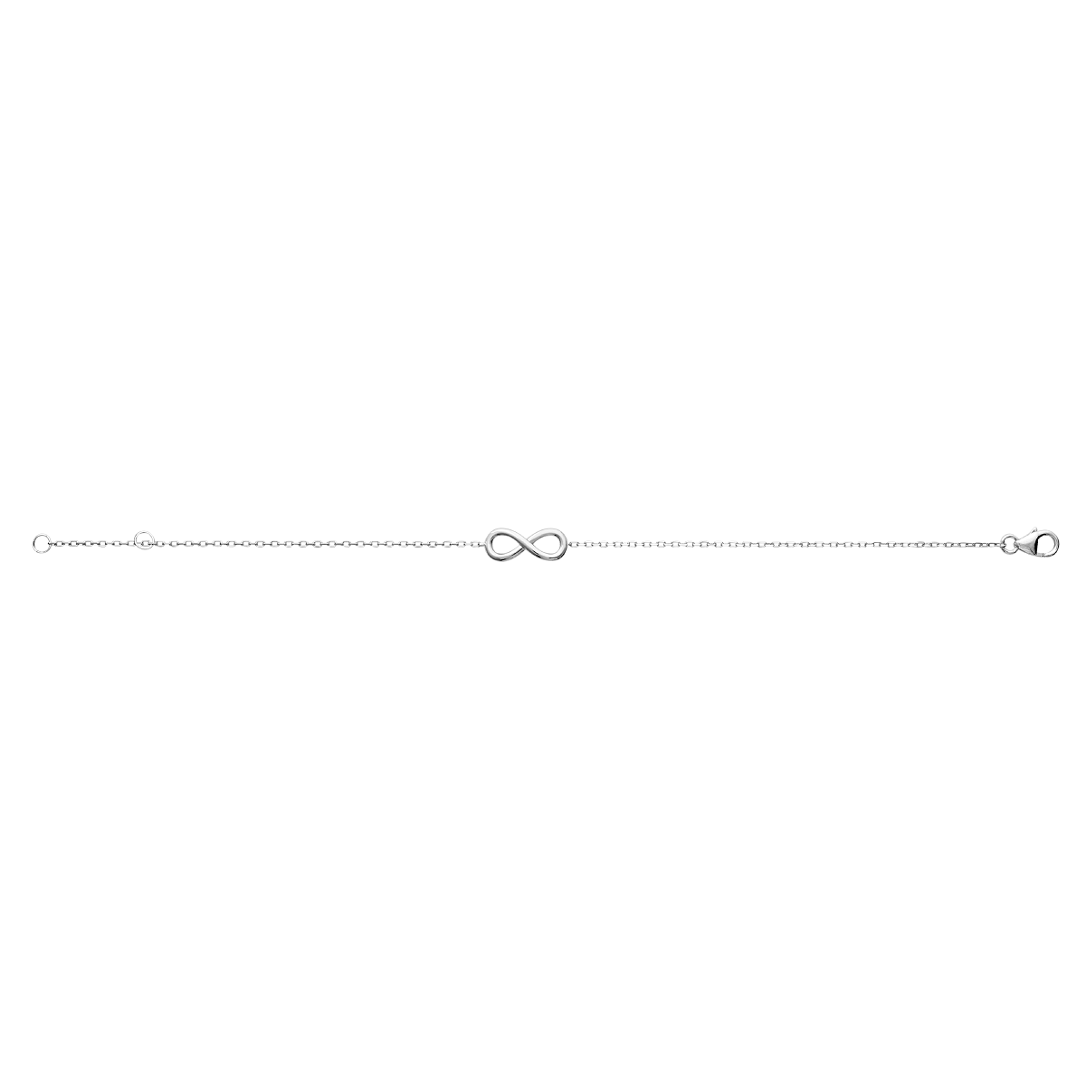 Mystigrey Infinity .925 Sterling Silver Plated Rhodium and 18K Gold Plated Bracelet