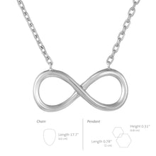 Load image into Gallery viewer, Mystigrey Infinity .925 Sterling Silver Plated Rhodium and 18K Gold Plated Necklace
