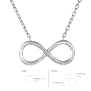 Mystigrey Infinity .925 Sterling Silver Plated Rhodium and 18K Gold Plated Necklace