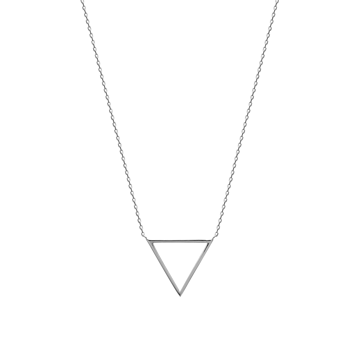 Mystigrey Aria 18K Gold Plated Triangle and 925 Sterling Silver Plated Rhodium Necklace for Women