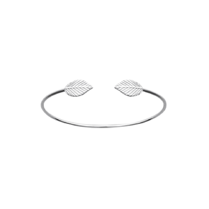 Mystigrey Autumn .925 Sterling Silver Plated Rhodium and 18K Gold Plated Bangle for Women