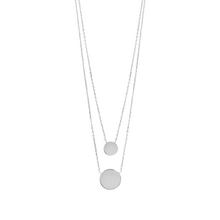 Load image into Gallery viewer, Mystigrey Lucy Double Circle 18K Gold Plated  Dual Necklace for Women two Circles
