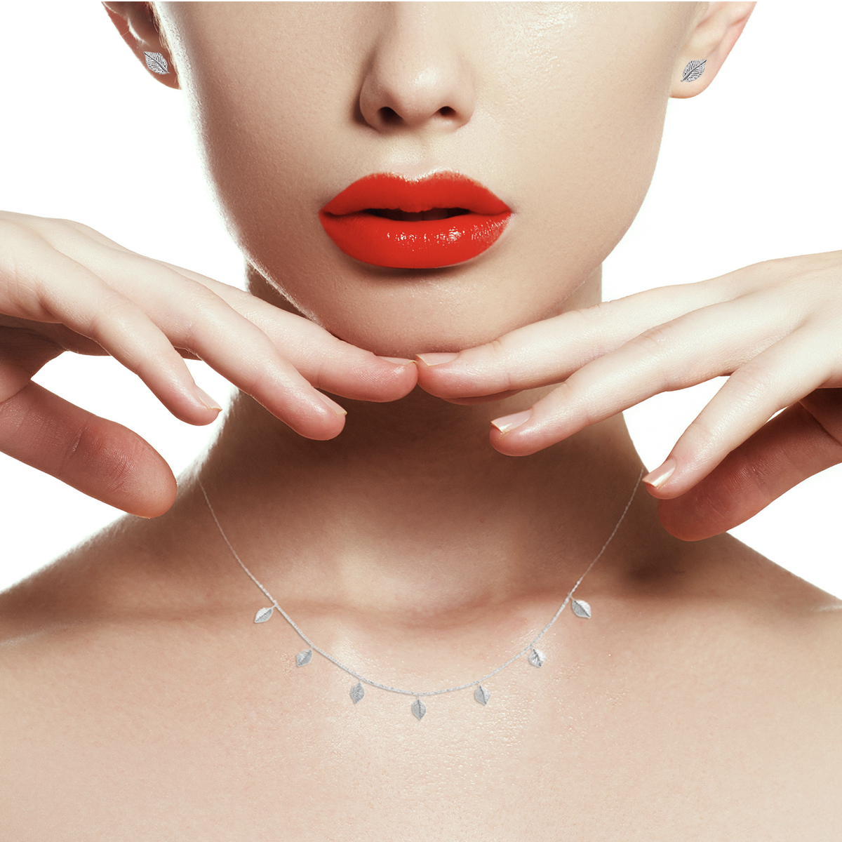 Mystigrey Autumn .925 Sterling Silver Plated Rhodium  and 18K Gold Plated Necklace