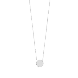 Mystigrey Lucy Circle 925 Sterling Silver Plated Rhodium and 18K Gold Plated Necklace for Women One Circle