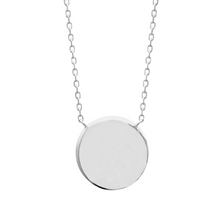 Load image into Gallery viewer, Mystigrey Lucy Circle 925 Sterling Silver Plated Rhodium and 18K Gold Plated Necklace for Women One Circle
