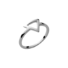 Aria Triangle Ring in 925 Sterling Silver Plated Rhodium or 18K Gold Plated, view 6