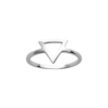 Aria Triangle Ring in 925 Sterling Silver Plated Rhodium or 18K Gold Plated, view 5