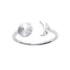 Moon Ring in 925 Sterling Silver Plated Rhodium or 18K Gold Plated, view 2