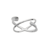 Jamie Open Ring in 925 Sterling Silver Plated Rhodium or 18K Gold Plated, view 5