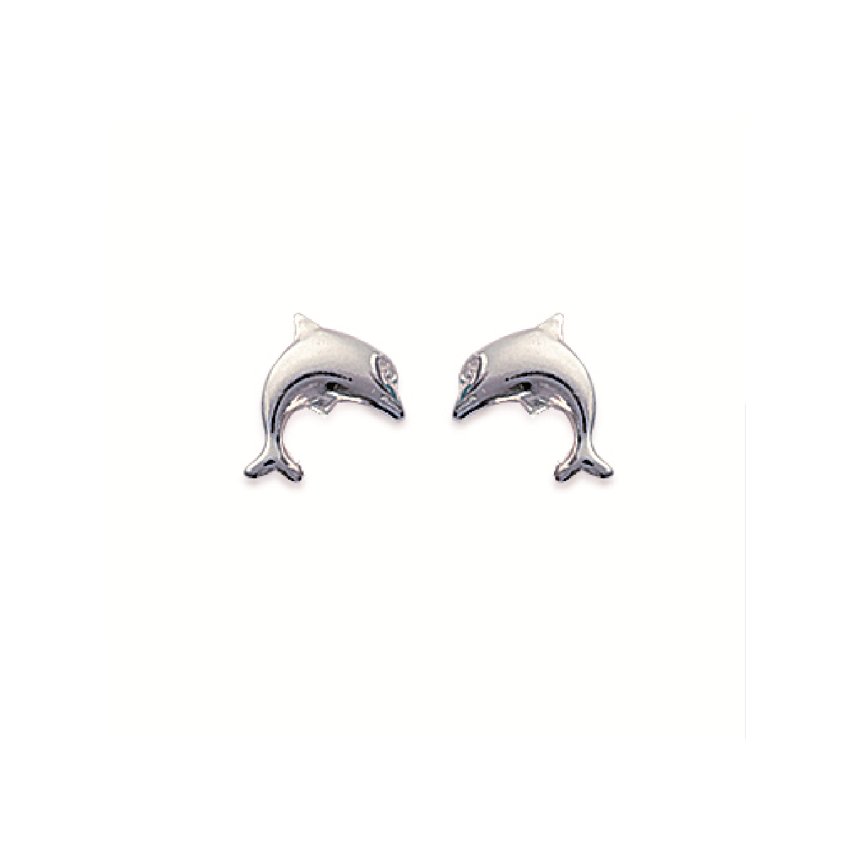 Mystigrey Dolphin .925 Sterling Silver Plated Rhodium and 18K Gold Plated Earrings