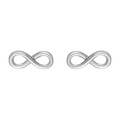 Infinity Earrings in 925 Sterling Silver Plated Rhodium or 18K Gold Plated