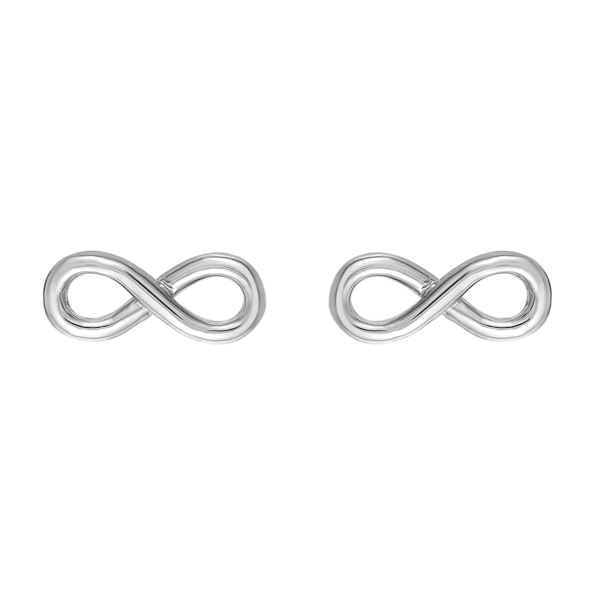 Mystigrey Infinity .925 Sterling Silver Plated Rhodium and 18K Gold Plated Earrings